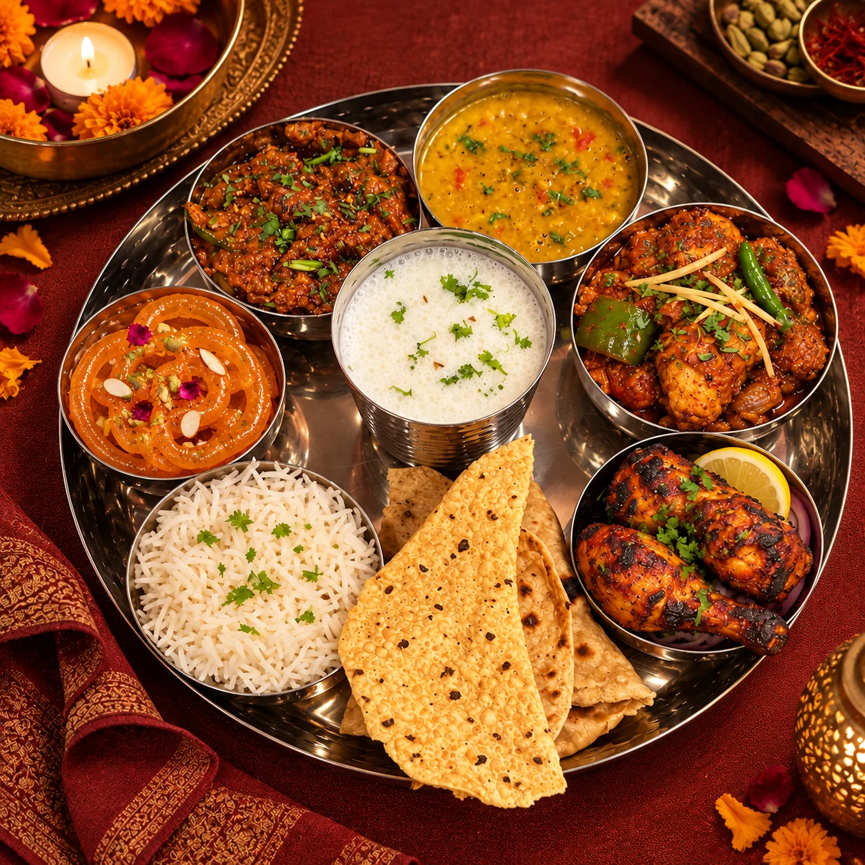 Chicken thali